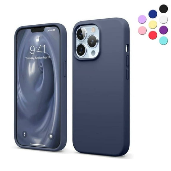 Designed for iPhone 13 Pro Silicone Case, Protection Shockproof Dustproof Anti-Scratch Phone Case Cover for iPhone 13 Pro, Liquid Silicone Phone Case (Navy)