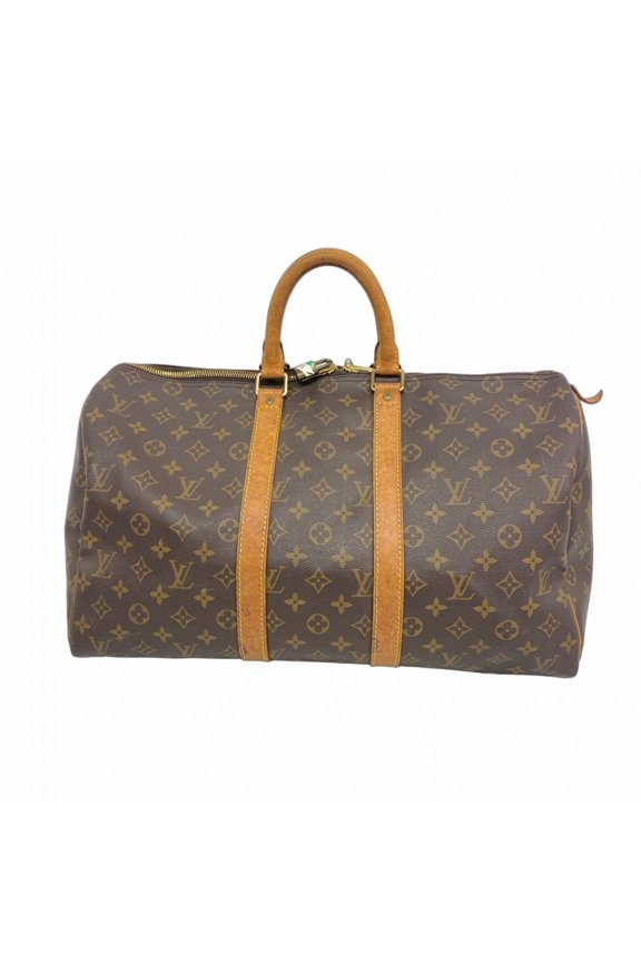 Pre-Owned Louis Vuitton Monogram Keepall 45 Boston Bag M41428 Brown Men's and Women's
