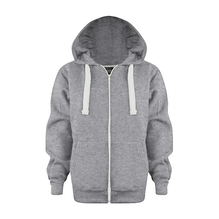 Kids Boys Hoodie Casual Long Sleeve Hoodies with Zipper Grey