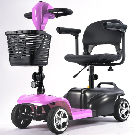 TOXOZERS mobility scooter for senior,250W Powered Electric Wheelchair Device for Adults 300 lbs,LED Lights,Basket,LightPurple
