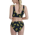 thumbnail image 3 of Daiia Avocado printed 2 piece Swimsuit Bikinis for Women High Waisted Racerback Bathing Suits Summer Tummy Control Scoop Neck Swimwear-Small, 3 of 8
