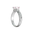thumbnail image 3 of 14K White Gold 3.06 CT natural peach/pink VS Morganite Ring with Diamonds Vintage Hand Engraved Art Deco, 3 of 4