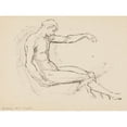 thumbnail image 2 of Helene Schjerfbeck 24x19 Black Ornate Framed Double Matted Museum Art Print Titled: Man, According to Andrea Del Sarto (1877 - 1878), 2 of 5