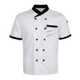 thumbnail image 2 of Chaqueta de verano para mujer, uniforme de manga corta para restaurante, hotel, cafetería, Blanco Hugo Chaqueta de cocinero para hombre, 2 of 8