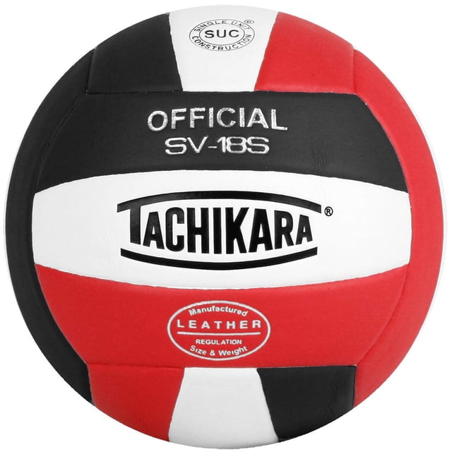 Voleibol Tachikara SV18S de cuero compuesto rojo/blanco/negro