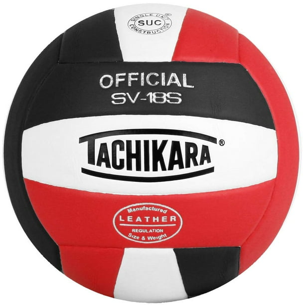 Voleibol Tachikara SV18S de cuero compuesto rojo/blanco/negro