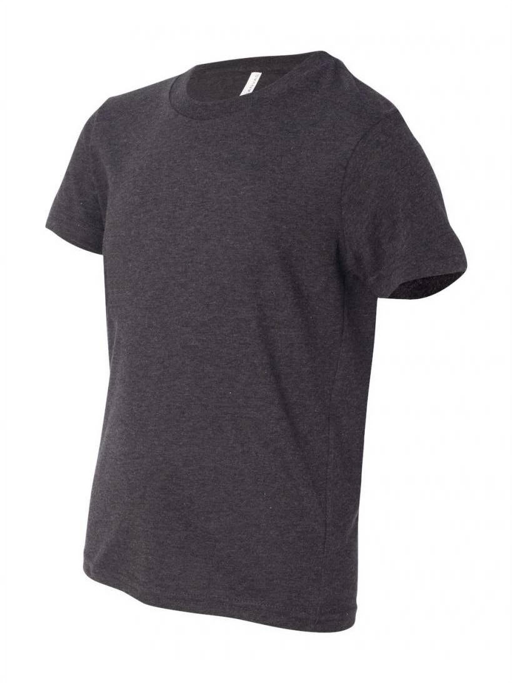 T-Shirt à Manches Courtes Col Rond pour Jeunes - Gris Foncé Chiné - Moyen