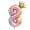 I, variant on Hesxuno Crown Number Foil Balloons Number Ballon Happy Birthday Party Decoration 32 Inch