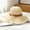 Beige, variant on Summer Straw Beach Sun Hats for Women Woven Hat Polyester,Spandex,Cotton Wide Brim Beach Hat Straw Boho Rainbow Beaded Summer Packable Foldable Bucket Hat for Travel Grey,One Size