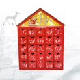 thumbnail image 2 of Calendario de Adviento navideño de madera con 24 cajones de almacenamiento, cuenta atrás de Casa de pueblo para Navidad, calendario de Cuenta regresiva recargable DIY, 2 of 4