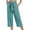 Green, variant on Clearance! Women's High Waist Wide Leg Capri Pants Casual Lounge Spring Summer Comfortable Lightweight Breathable Fashion Seven Quarter Length with Bow Tie Detail Beige L Size