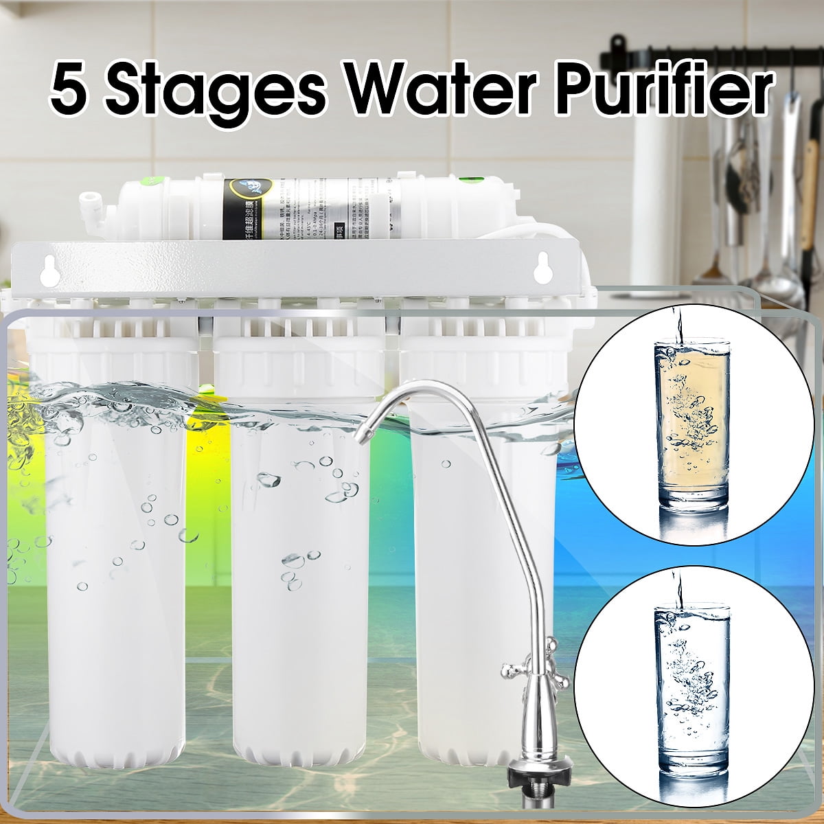 Home Decor Clearance Activated Carbon Water Filter Tap in Faucet Activated Carbon Front-Loading Water Clean Filter Faucet Tap Purifier Head Kitchen