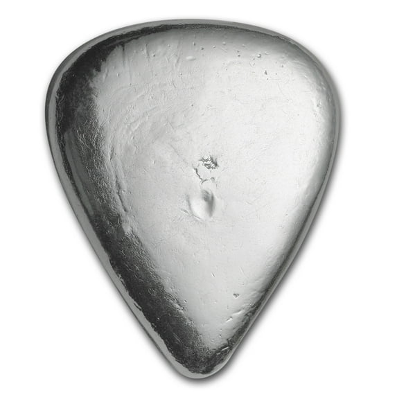 5 oz Hand-Poured Silver Guitar Pick
