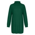 thumbnail image 6 of Arlun Womens Oversized Mini Sweater Dress Turtleneck Batwing Long Sleeve Ribbed Knit Loose 2025 Fall Winter Casual Pullover Short Dress Soft Comfort Stylish Outfits Dark Green XXXL, 6 of 7