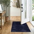 thumbnail image 2 of ODIKA 2'x3' Navy Blue Deep Geometric Design Washable Throw Rug Modern Abstract Pattern with Unique Shapes Non-Slip, Low Profile, Flatwoven, Easy Care for Hallway, Study Room, 2 of 7