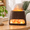 Black Wooden Grain, variant on 2-in-1 Marble Oil Diffuser with Himalayan Salt Lamp for Home Use
