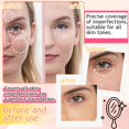 thumbnail image 5 of 15 Colors Cream Contour Palette,Lightweight Concealer Full Coverage Contouring Liquid Foundation Palette,Multi-use Blendable Color Corrector Concealer Palette with Makeup Sponge, 5 of 5
