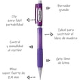 thumbnail image 3 of Pentel Cometz Automatic Pencil, 0.9mm, Violet Barrel, Box of 12 (AX119V), 3 of 5