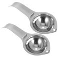 thumbnail image 5 of Egg Separator Tool 2Pcs Silver Stainless Steel for Kitchen Use Compact Egg White Separator from Yolk, 5 of 5