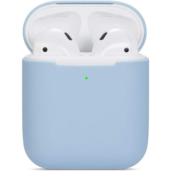 Compatible Airpods Case, Protective Ultra-Thin Soft Silicone Shockproof Non-Slip Protection Accessories Cover Case for Apple Airpods 2 & 1 Charging Case - Light Blue
