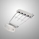 thumbnail image 4 of Cromado Trapecio de 4 cuerdas Cordal Guitarra ajustable Puente Tailpiec con tornillos para Archtop Jazz Bass Guitar 15mm Espaciado, 4 of 5