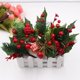 thumbnail image 2 of Flores de bayas artificiales Rama de pino Árbol de Navidad Decoraciones de fiesta de Navidad Planta falsa para decoración del hogar Año Nuevo 2023 Adornos DIY Regalo Suministros de artesanía Accesorio, 2 of 4
