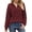 Wine, variant on Scyoekwg Womens Tops Long Sleeve V-Neck Basic Tops Women Blouses Lightweight Dressy Casual Blouses Fall Tops Solid Color Trendy Pullover (Beige,L)