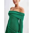 thumbnail image 6 of Off Shoulder Sweater Dress for Women Long Sleeve Irregular Lace Up Sexy- Short Knit Dresses, 6 of 9