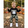 thumbnail image 4 of Loicainy Baby Toddler Boy Girl Halloween Outfits 6 12 18 24 Months 2T 3T 4T Ghost Print Crew Neck Sweatshirt and Pants Clothes Set, 4 of 9