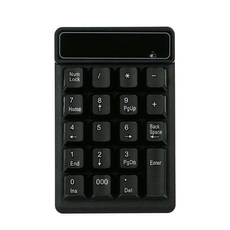 Numeric Number Keypad Keyboard Pad - Numeric Keypad 2.4G Wireless Keyboard Mini Portable 19 Keys Number Pad Financial Accounting Keypad with USB Receiver Wireless