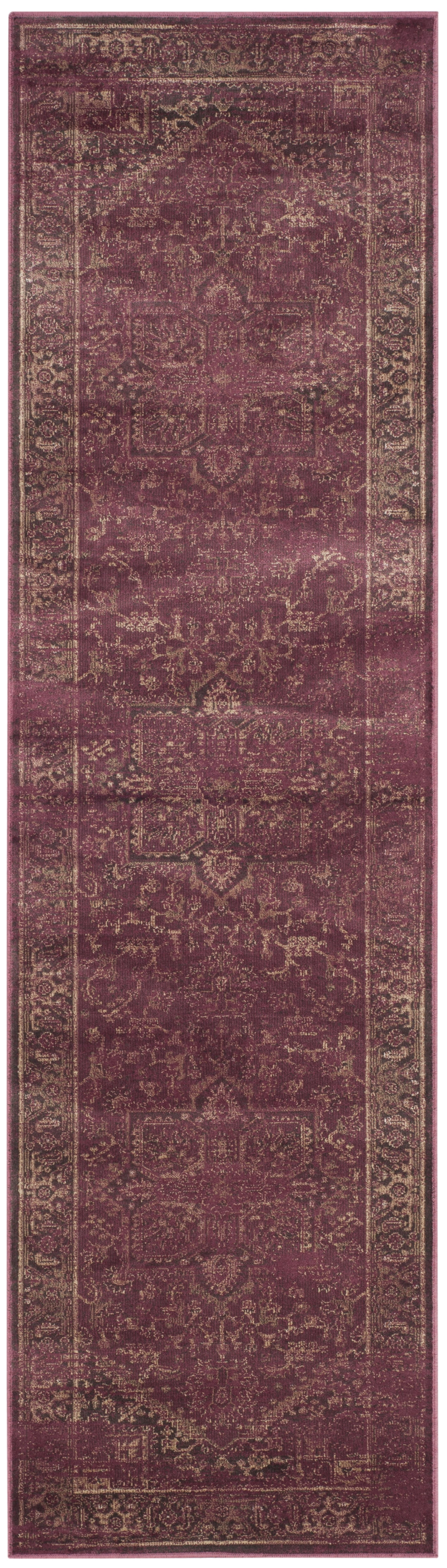 SAFAVIEH Vintage Adrian Traditional Runner Rug, Raspberry, 2'2" x 8'