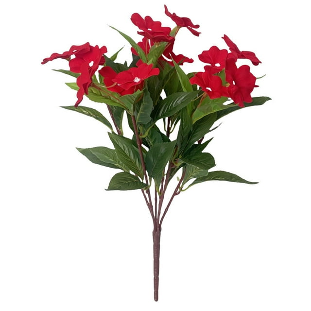 Arrangement Floral Réaliste d'Impatiens pour Mariage et Événement Intérieur Extérieur Fleurs Durables