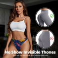 thumbnail image 4 of Thongs for Women - Dinosaurs Adventure No Show Seamless Womens Thongs Underwear, Soft Stretch G String Thongs for Women,Cuteness Ladies Thong Bikini Panties Briefs, 4 of 5