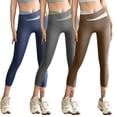 thumbnail image 2 of FLMEI High Waisted Leggings for Women Tummy Control Workout Yoga Pants Womens Shockproof Running Leggings S-XXL, 2 of 9