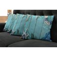 thumbnail image 5 of Ambesonne Vintage Throw Pillow Cover 4 Pack, Nautical Ocean Scenery, 20", Turquoise Navy Blue, 5 of 5