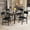 Rustic Brown: 47.2“, variant on Extendable Dining Table Set for 4, Kitchen Table Chairs Set of 4, Wooden Dining Room Table with Metal Frame, Folding for Small Apartment Saving Space, Rustic Brown