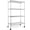 Chrome, variant on QUIOCOZY Heavy Duty Metal Storage Shelving Unit, 4 Tier Adjustable Wire Rack with Wheels, 1000 Lbs Loading Capacity, 36"x14"x56", Chrome
