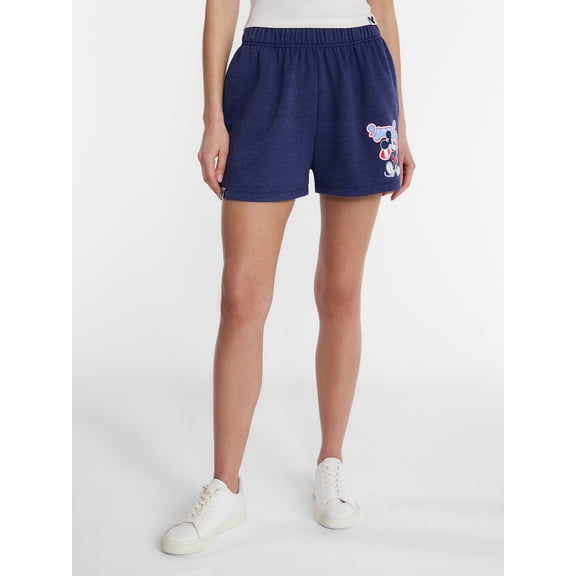 Disney Women's Mickey Americana 76 Graphic Shorts, Sizes XXS-XXL