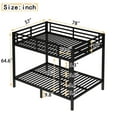 thumbnail image 3 of Deiokin Metal Full over Full Bunk Bed for Adults & Teens, Heavy Duty, Space-Saving with Under-Bed Storage, 3 of 9