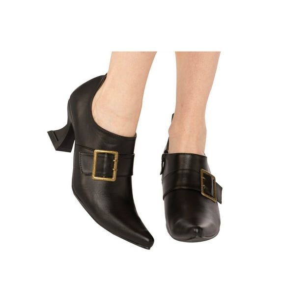Rubies Witch Buckled Heeled Booties for Adults, Women's size 10