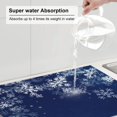 thumbnail image 5 of Zufioo Christmas Blue Print Microfiber Dish Drying Mat, 18x24 Inch Water Absorbent Non-Slip Mat for Kitchen, Dining Room, Bar Counter, 5 of 7