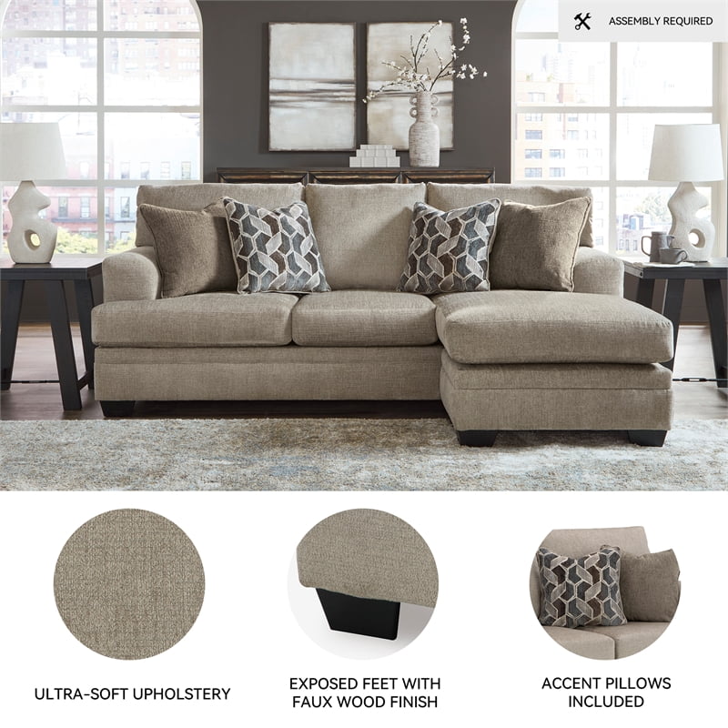 Signature Design by Ashley Stonemeade Taupe Sofa Chaise
