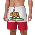 thumbnail image 5 of Mens Swim Trunks California Quick Dry Board Shorts with Compression Liner, 5 of 6