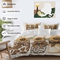 thumbnail image 4 of Leopard Sunflower Glass Bottle Bedding 3 Piece Duvet Cover Set Full Size, Brown Bow Rustic Soft Microfiber Comforter Cover with Zipper Closure & Pillowcases, Wrinkle & FadeResistant Quilt Cover, 4 of 9