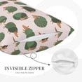 thumbnail image 3 of Honeii Cute Armadillo Pattern Decorative Throw Pillow Case - Elevate Your Couch, Sofa, or Bed with Stylish Home Decor-16"x24", 3 of 6