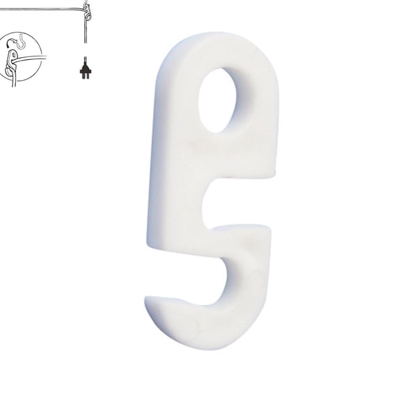 FSLiving 100PCS Clips Pendant Lights Gutter Hanger Hooks Plastic Outdoor Light Clips Weatherproof S Hooks for Hanging Outdoor String Lights, Rope Lights, Xmas Tree Decoration (Pack of 100), White
