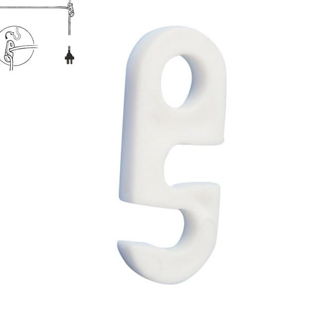 FSLiving 100PCS Clips Pendant Lights Gutter Hanger Hooks Plastic Outdoor Light Clips Weatherproof S Hooks for Hanging Outdoor String Lights, Rope Lights, Xmas Tree Decoration (Pack of 100), White