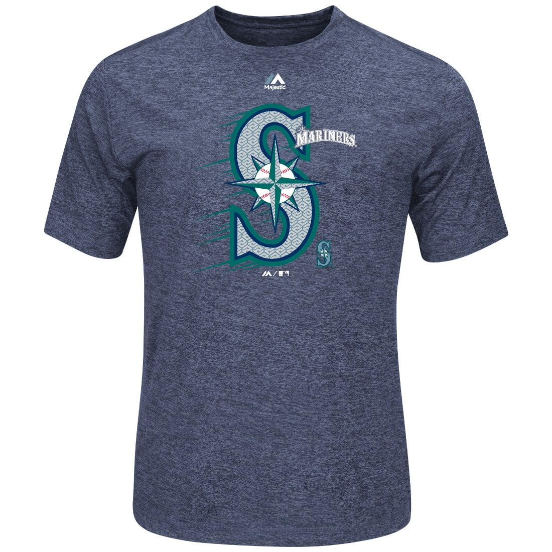 Seattle Mariners Majestic MLB "Far Beyond" Cool Base Heathered Men's T-Shirt by MAJESTIC LSG