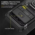 thumbnail image 4 of KOMI Étui pour Google Pixel 7 Pro, Support de Voiture Militaire Protection [Béquille Intégrée] Anneau Métallique Magnétique Support Robuste TPU+PC Antichoc Étui de Téléphone pour Google Pixel 7 Pro 5G, 6,7 Pouces 2022 Noir, 4 of 5