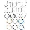 thumbnail image 1 of EeaseMX 22 piezas de acero inoxidable para piercing de nariz, labio, labio, labio, piercing corporal., 1 of 8